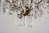 Set of four antique crystal wall sconces