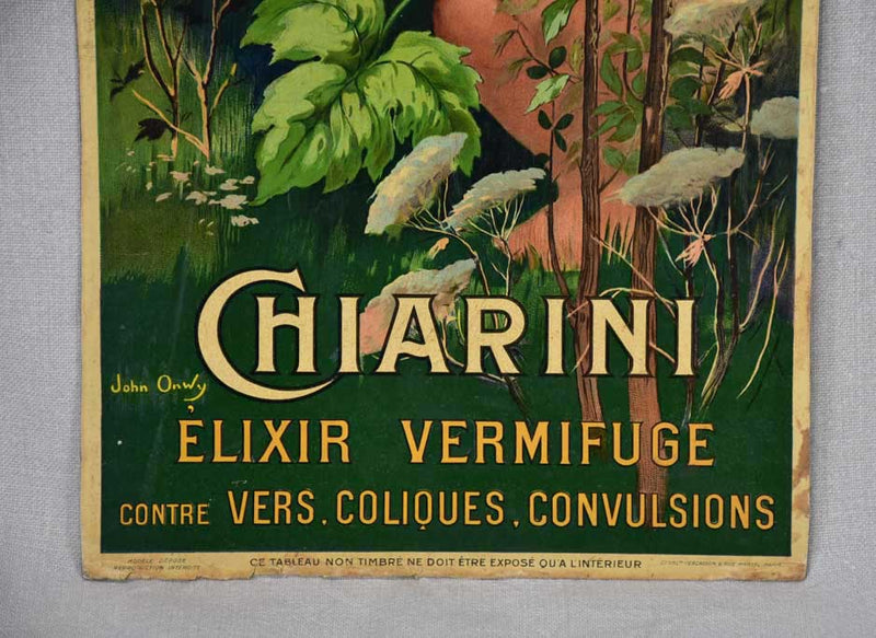 Chiarini advertising poster by John Onwy - 1900's 11" x 16½"