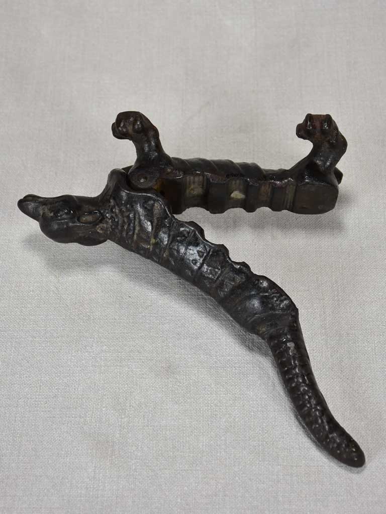19th Century cast iron pharmacist's cork mold "mâche bouchon" - mythological creature 11"