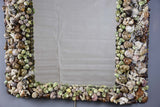 Large mirror with sea shell frame 32” wide x 38 ½''