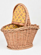 Pretty small picnic basket - two flaps