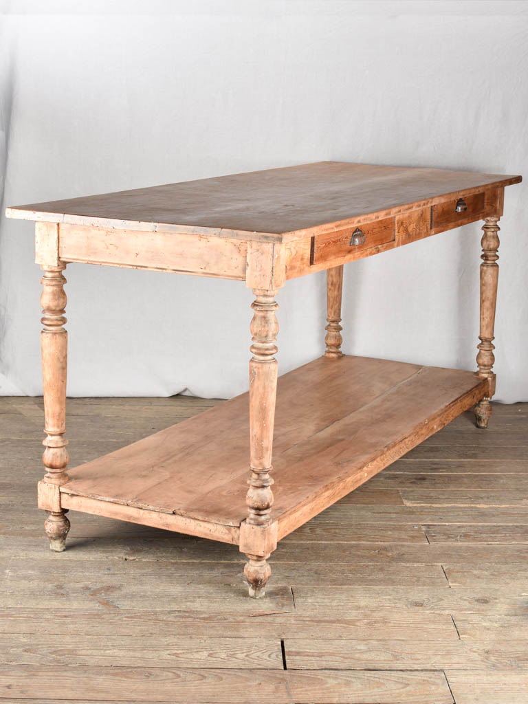 Antique French drapery table 78¾" x 30¼"