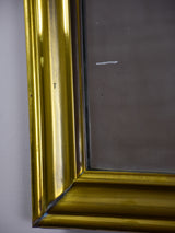 Antique French bistro mirror with brass frame