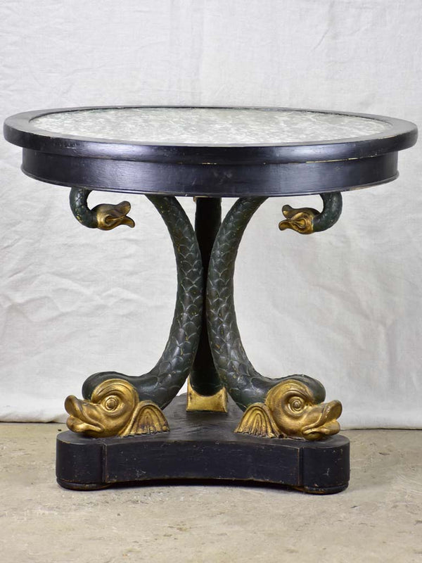 Antique Restoration period black center table