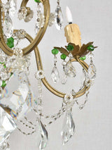 Italian 1930s aged glass chandelier