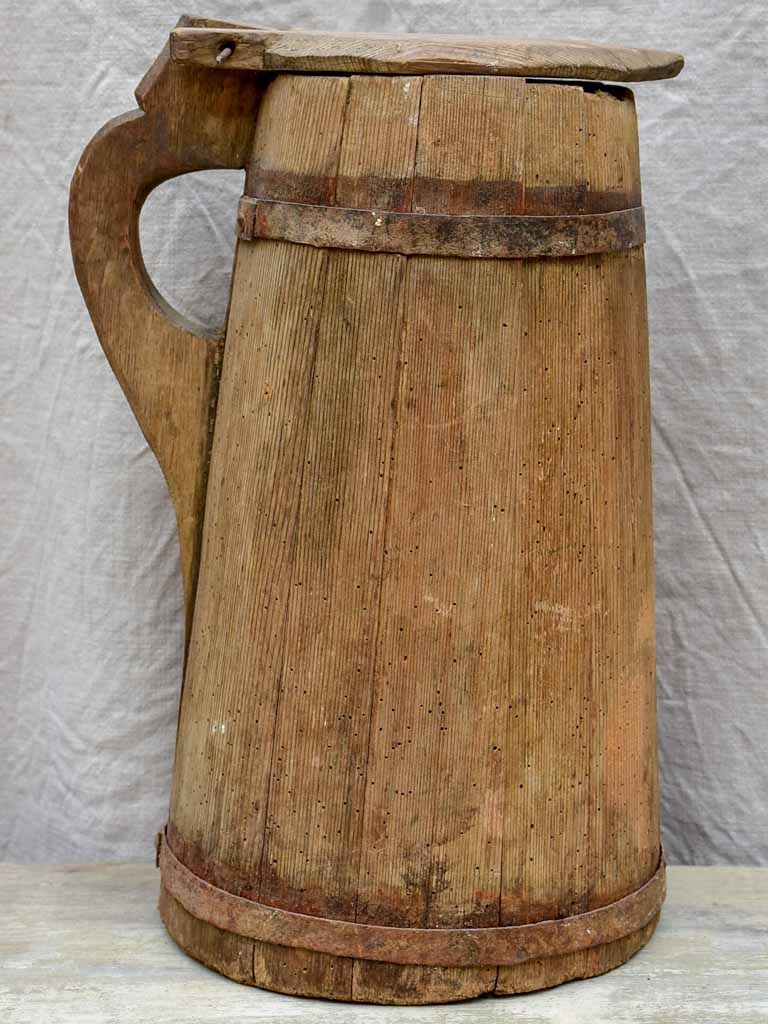 19th-century aged agricultural pitcher