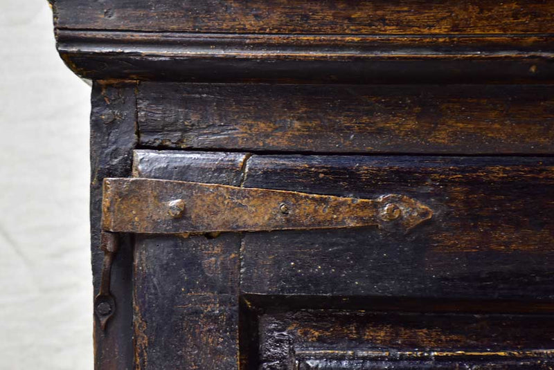 Petite 17th Century Spanish armoire with black patina 38¼"