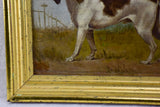 19th Century English painting of a hunting hound - anonymous 16½" x 12½"