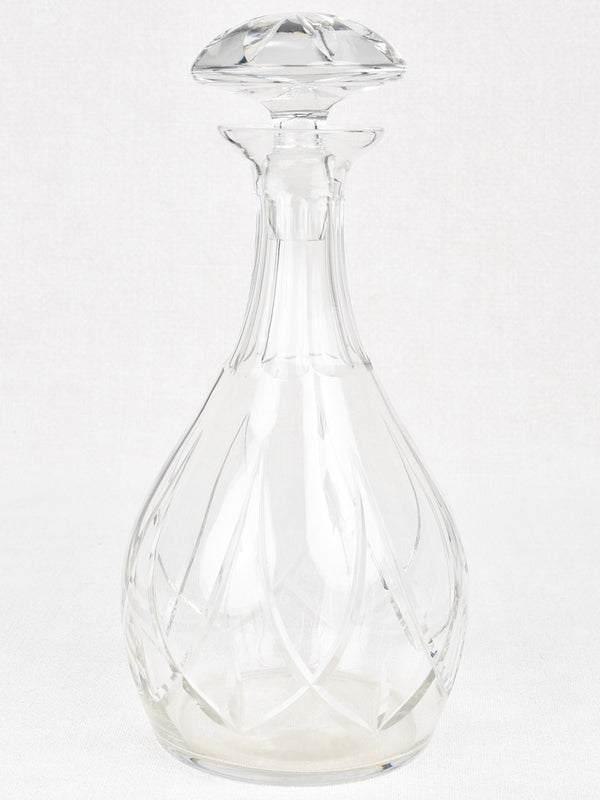 Cut glass / crystal carafe with stopper 10¾"
