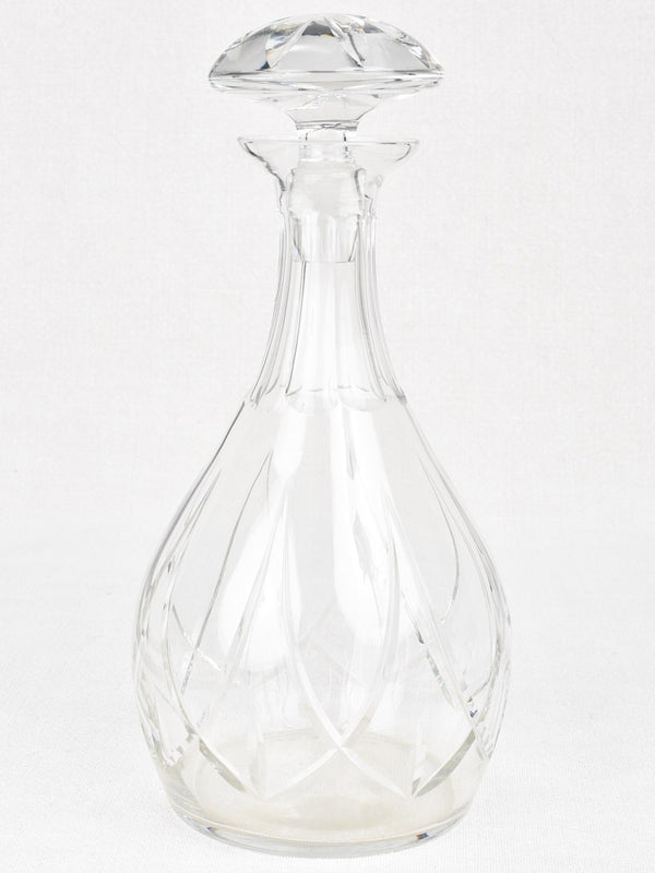Cut glass / crystal carafe with stopper 10¾"