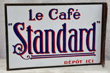 Antique French enamel sign for a café - La café Standard