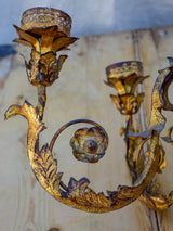 Mid-century Spanish chandelier - gold tole
