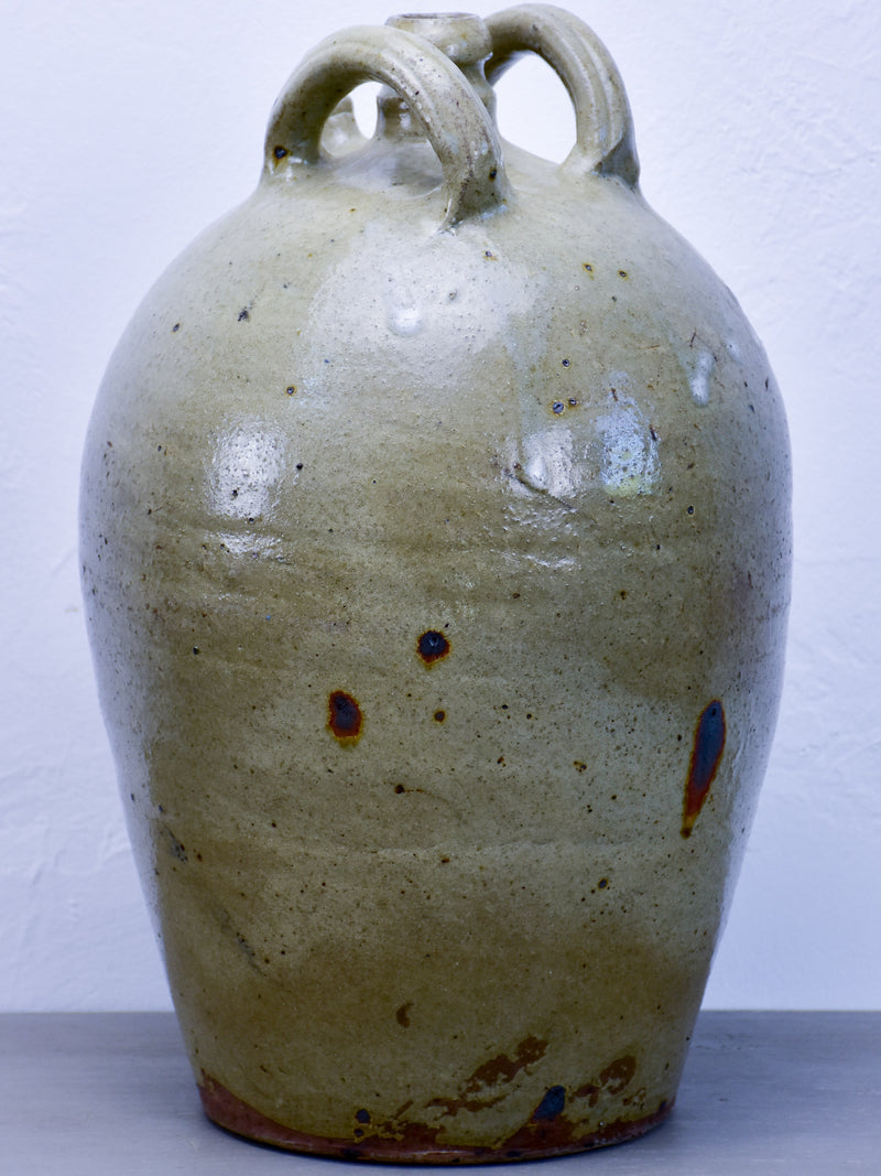 19th Century French water jug with grey glaze