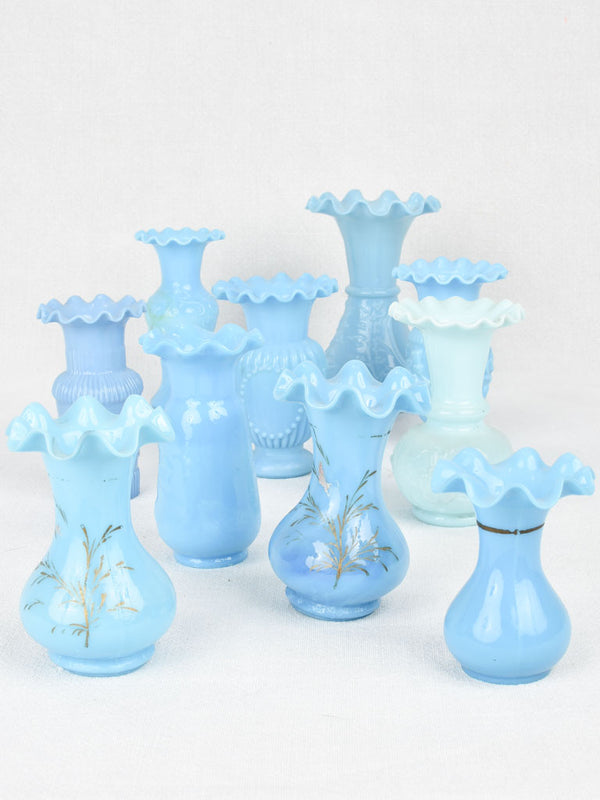 Rare nineteenth-century opaline vases collection