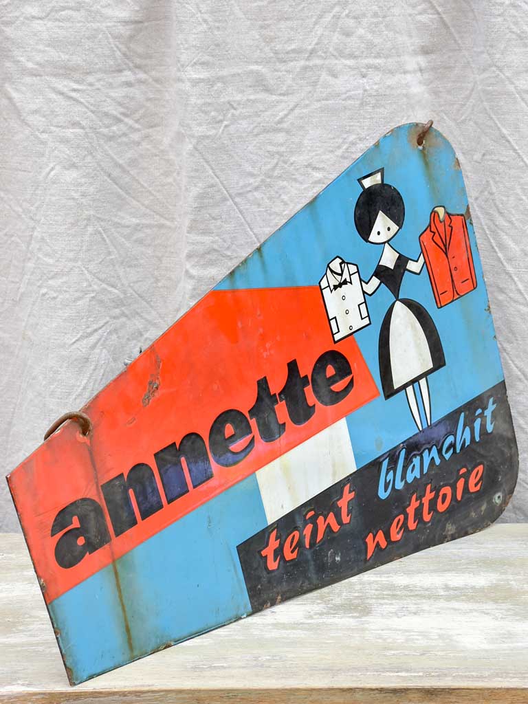 Antique French sign - Annette laundry 27½