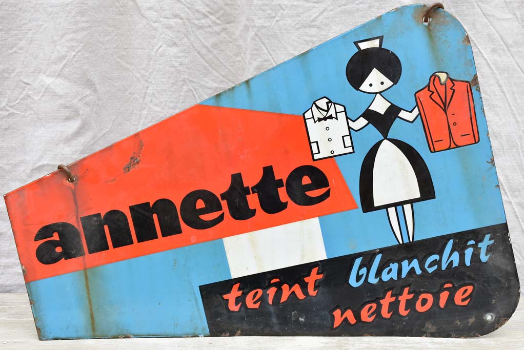 Antique French sign - Annette laundry 27½" x 19¾"