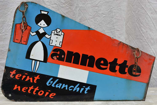 Antique French sign - Annette laundry 27½" x 19¾"