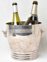 1920s silverplate Champagne double bottle bucket