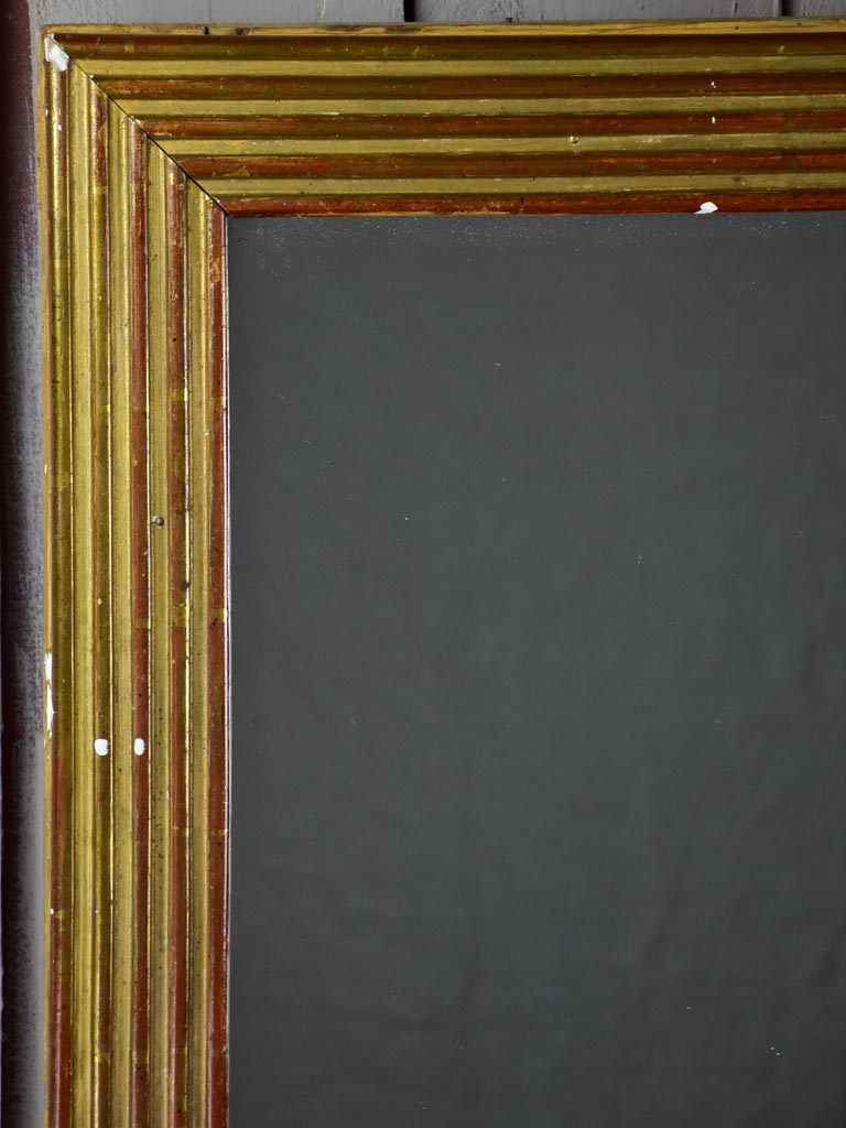 Late 18th Century Louis XVI mirror with gilt reeded frame 30¼" x 35"