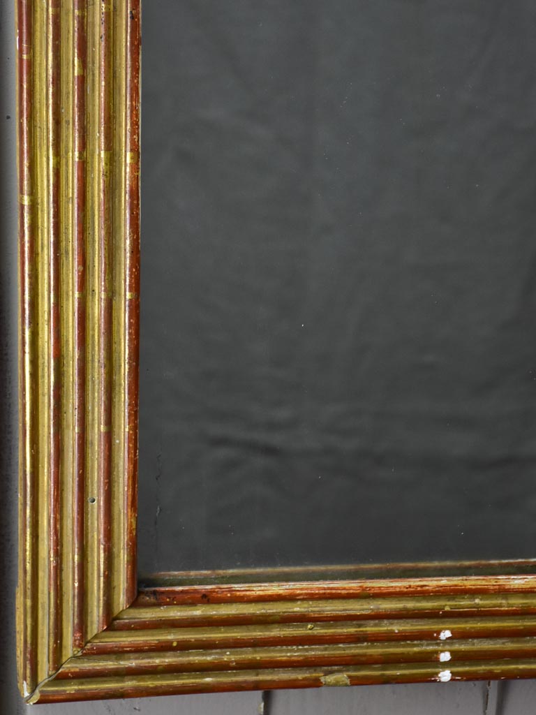 Late 18th Century Louis XVI mirror with gilt reeded frame 30¼" x 35"