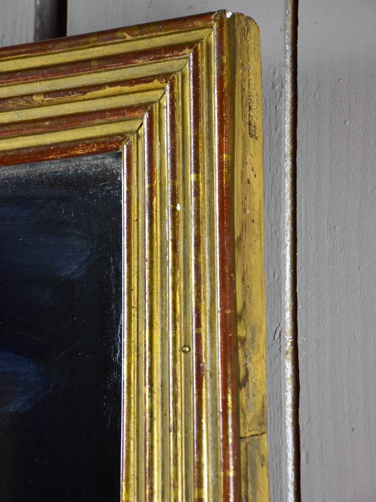 Late 18th Century Louis XVI mirror with gilt reeded frame 30¼" x 35"