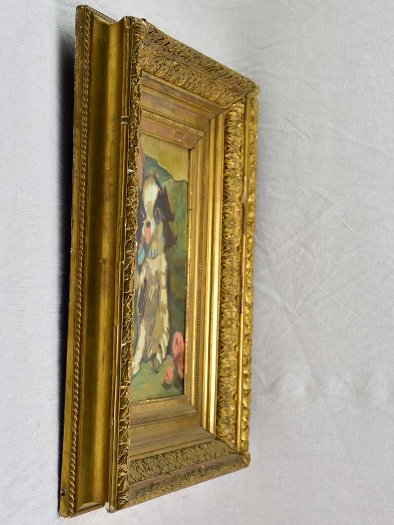 Original Framed Spaniel Painting by Puy