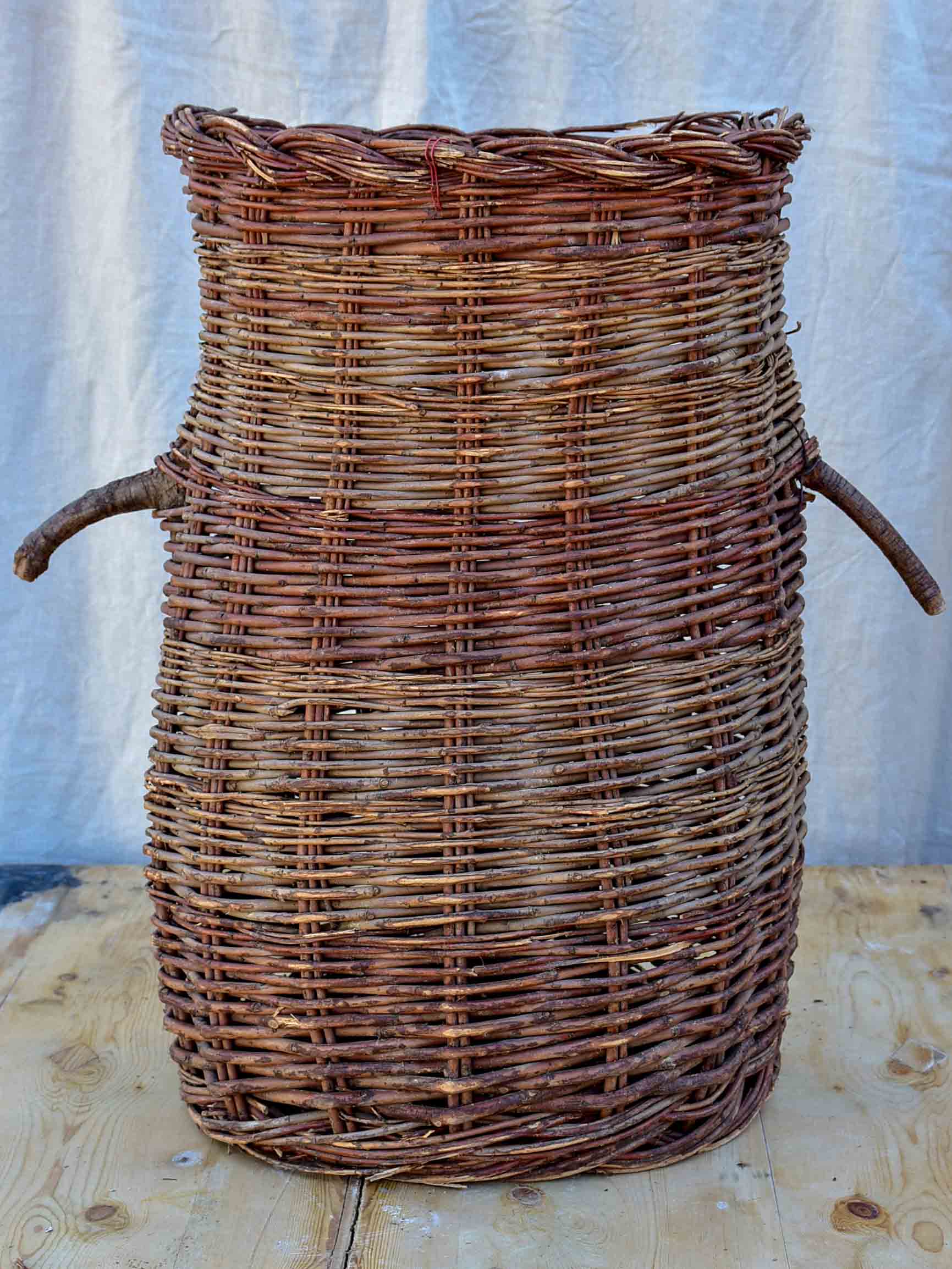 Pair of vintage French harvest baskets - large