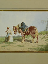 Antique Theodore Forte Gouache Painting