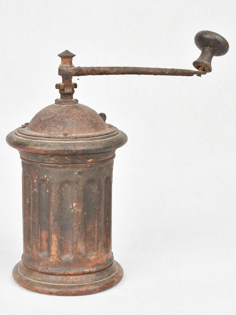 19th century French coffee mill 9"
