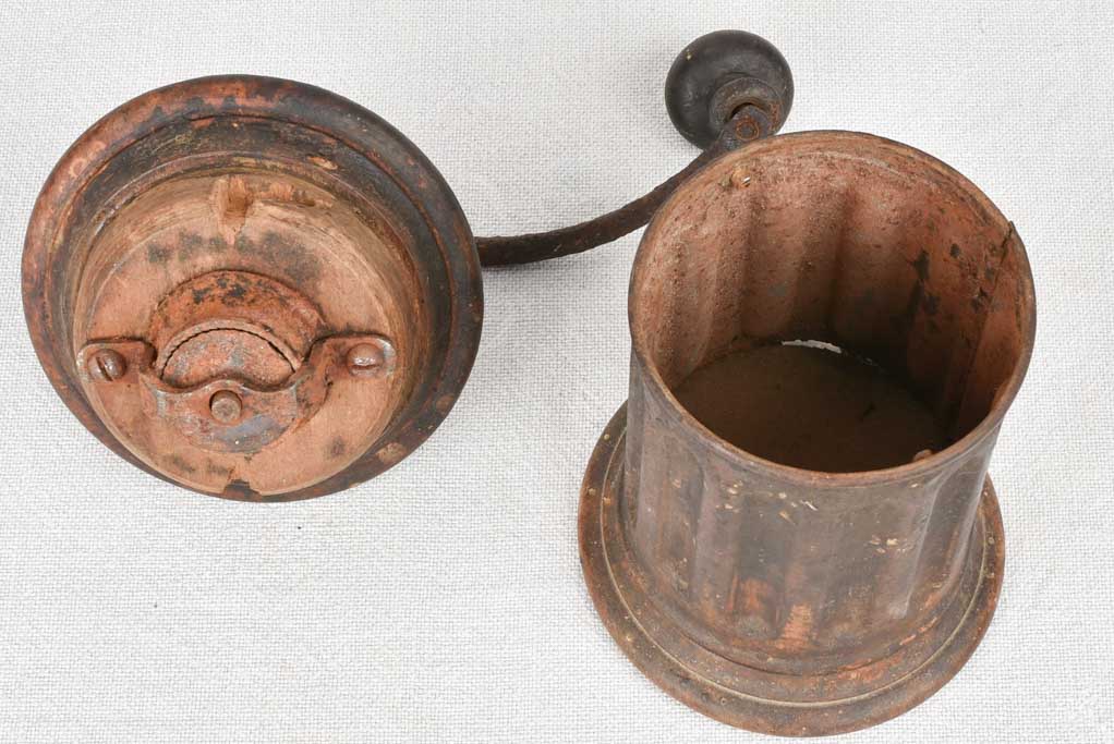 19th century French coffee mill 9"