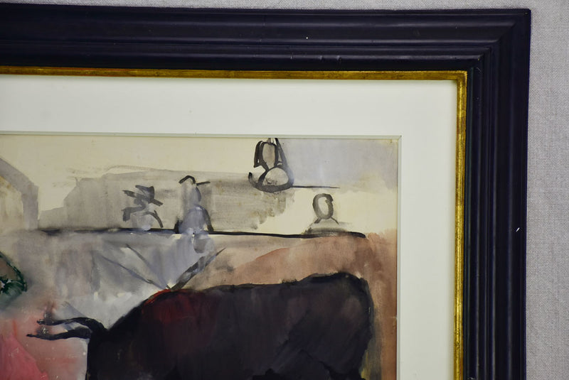 Matador with bull - Manolo Ruiz Pipo (1929-1998)