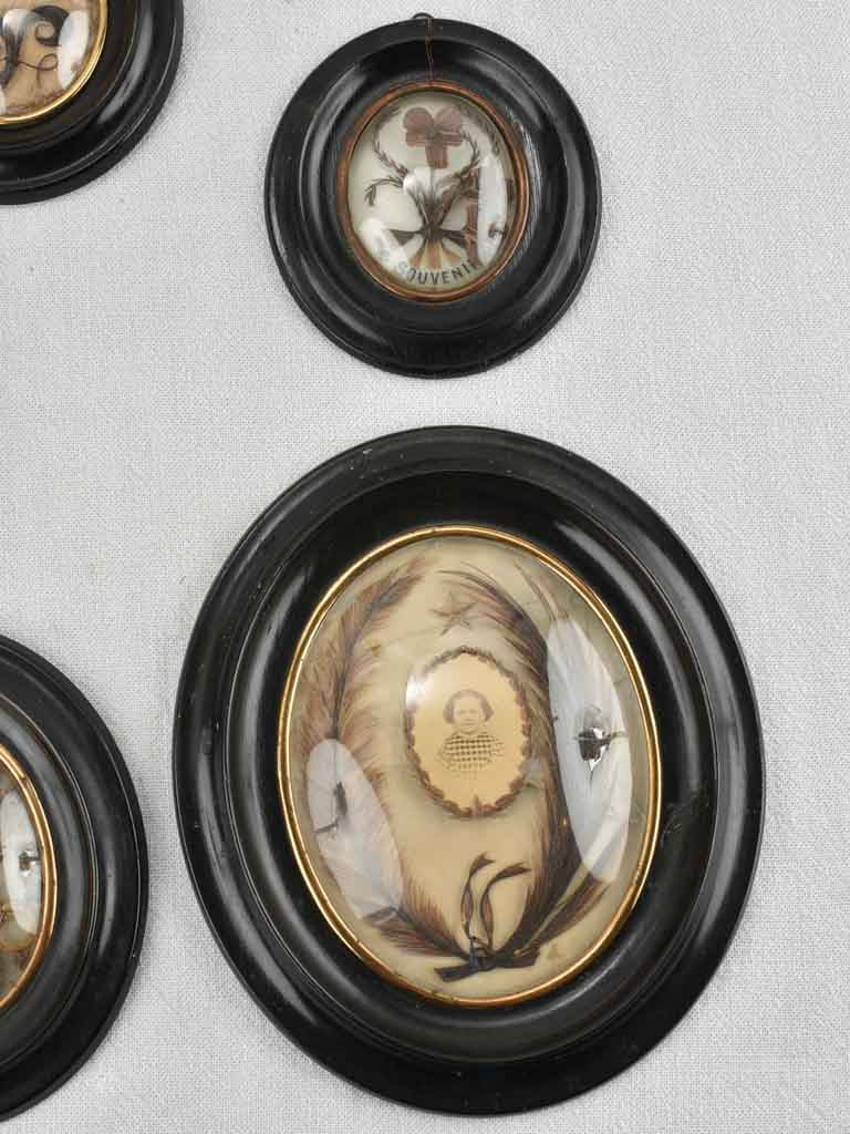 Collection of 10 oval Napoleon III Reliquaries