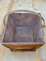 Vintage French wooden basket for harvesting fruit