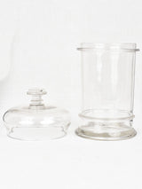 3 antique lidded glass candy / biscuit jars 11½"