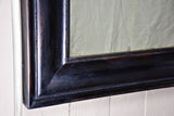 Late 19th Century French mirror with black painted frame 31" x 37¾"