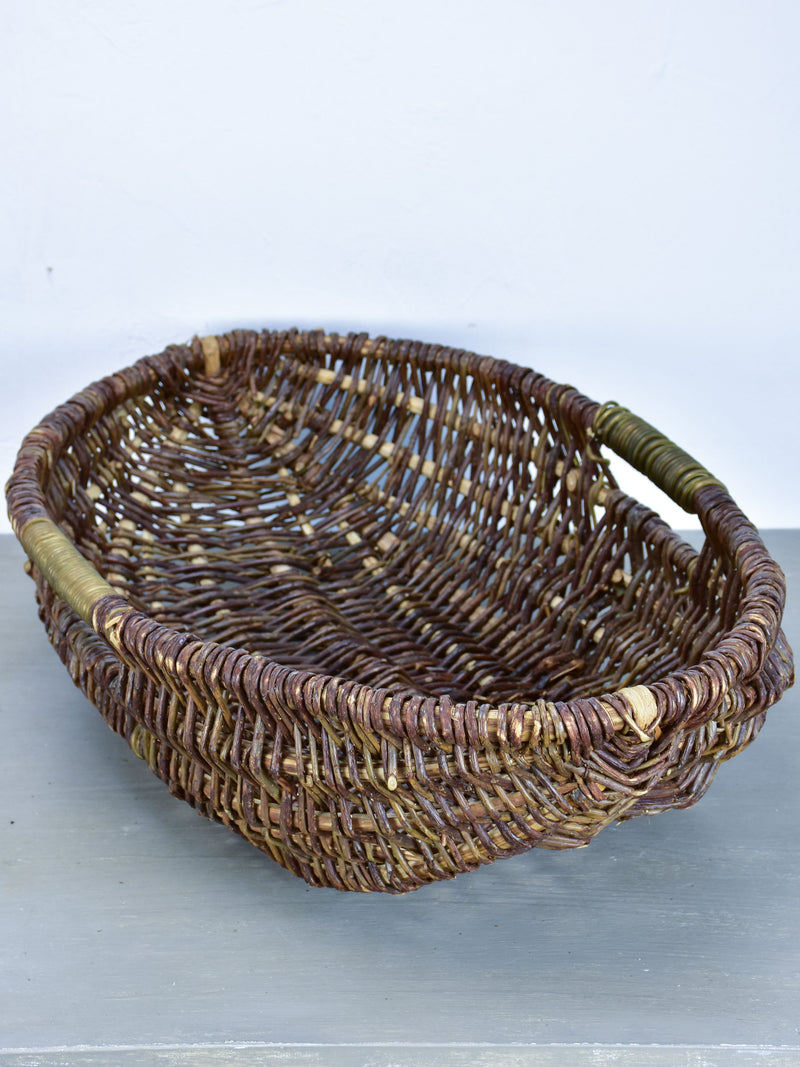 Vintage French harvest basket