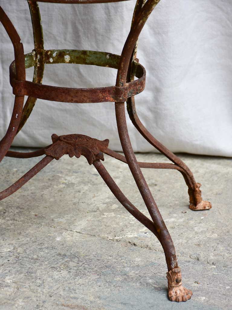 Antique French garden chair branded Arras