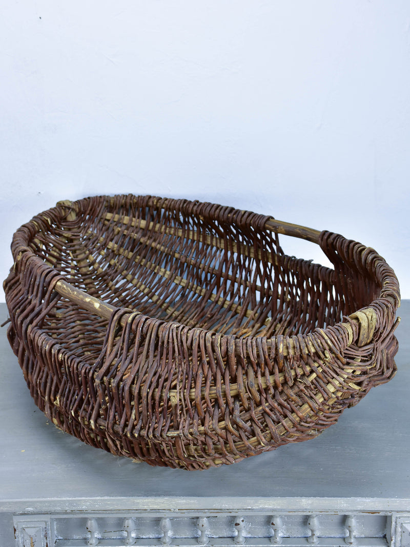 Large vintage French harvest basket