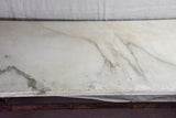 Very large 18th Century rectangular marble table with pretty iron base 74" x 35½"