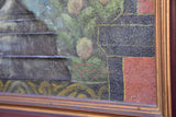 Decorative French painting of a garden urn 23 ½'' x 27 ¾''