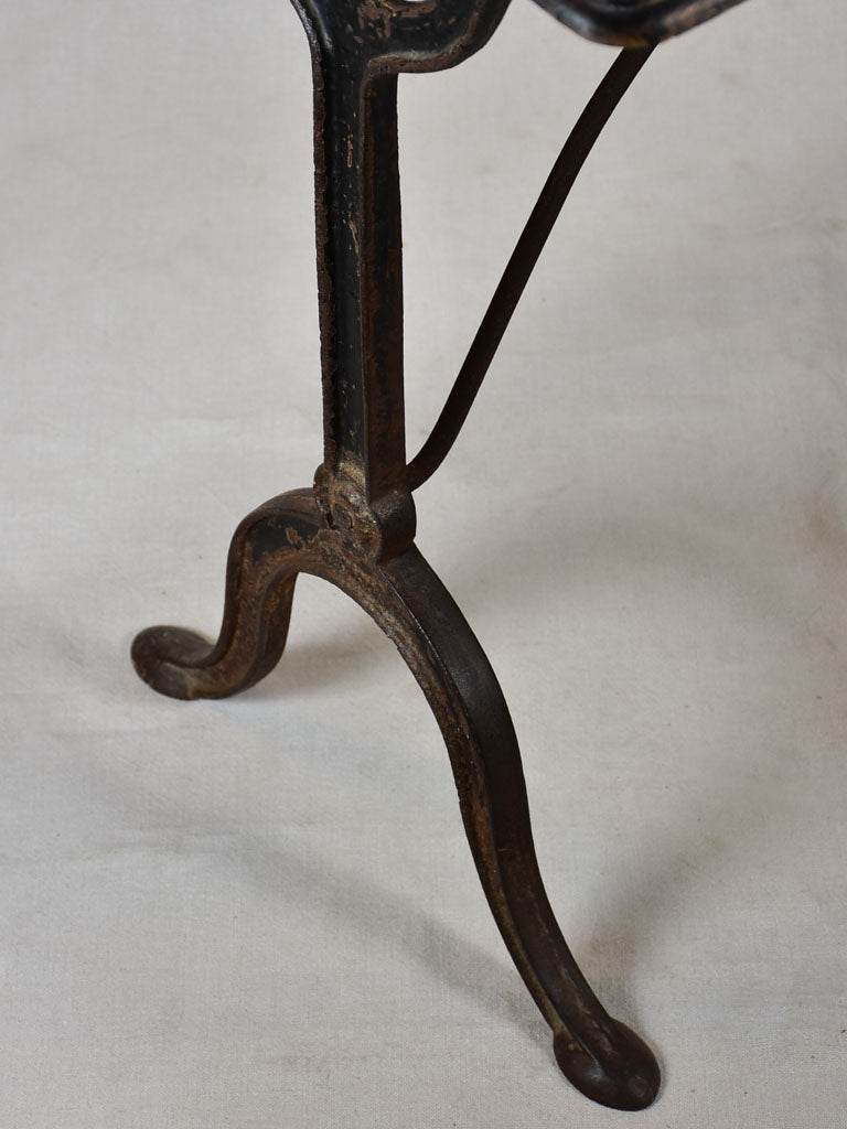 Superb French bistro table with oak top and cast iron base 38½" x 20½"