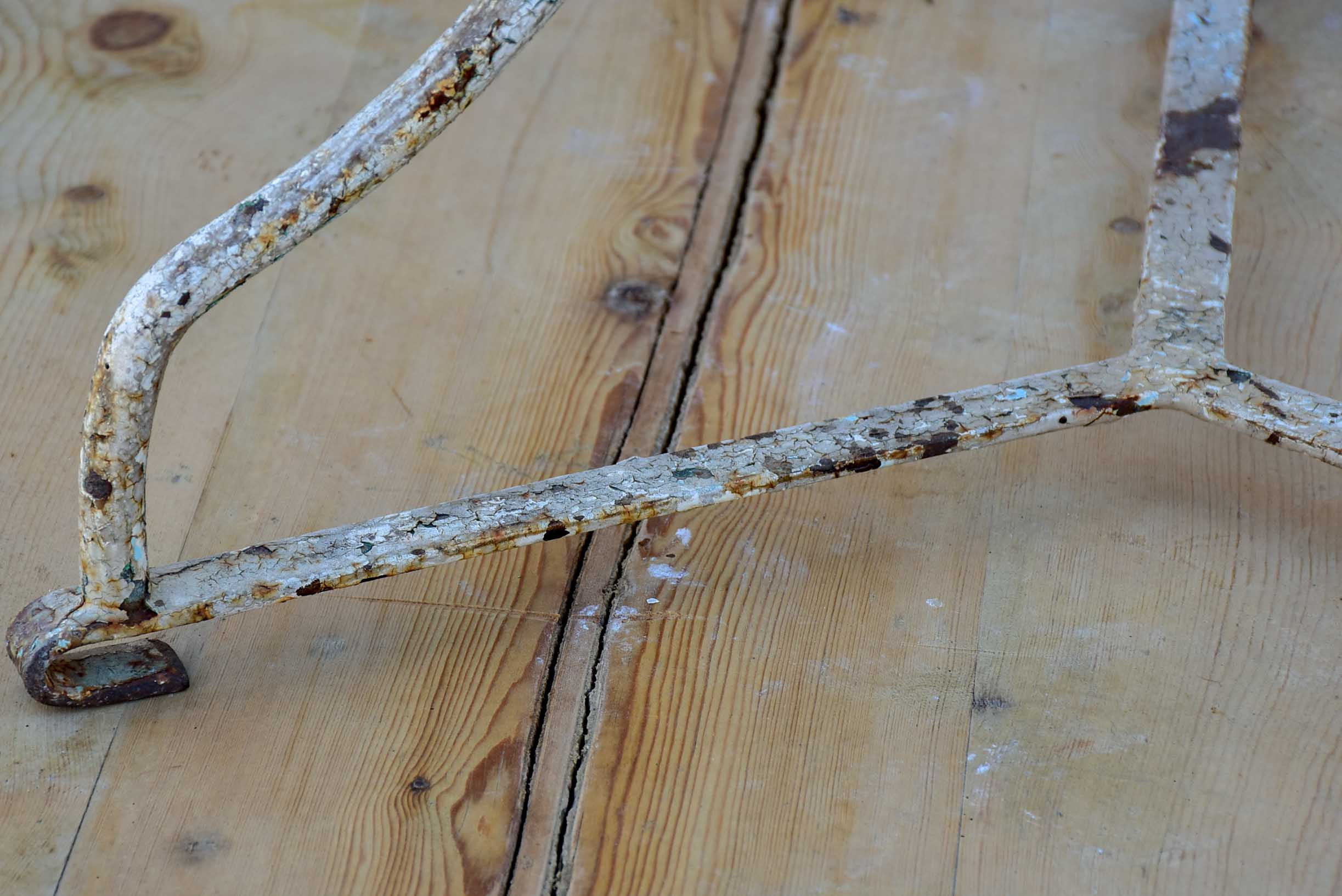 Antique French round garden table - iron