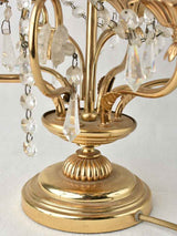 Antique gilded metal table light fixture