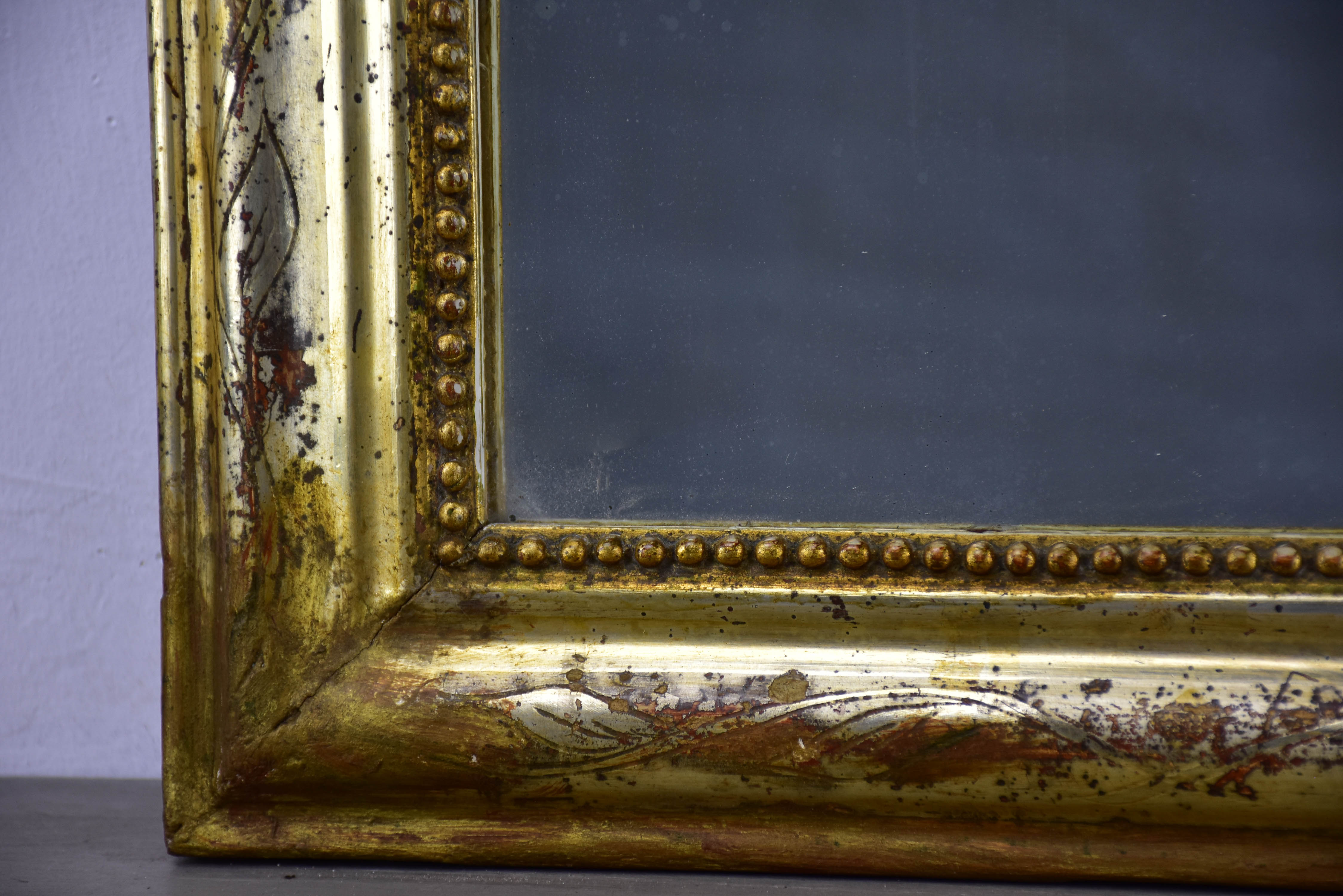 Small gilded Louis Philippe mirror 15 ¼'' x 19”