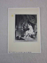 "The fiance of the king of Garbe" - La fiancée du roi de garbe, Eugène Devéria (1808-1865) 17¼" x 20¾"