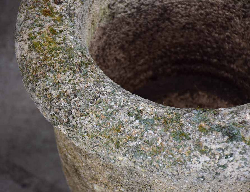 Early 20th-century French stone garden planter 20"