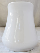 Antique French faience pitcher - white