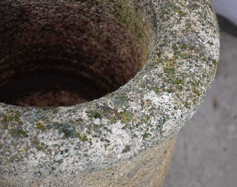 Early 20th-century French stone garden planter 20"
