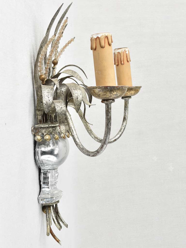 Modern Styled Mercury Glass Sconce