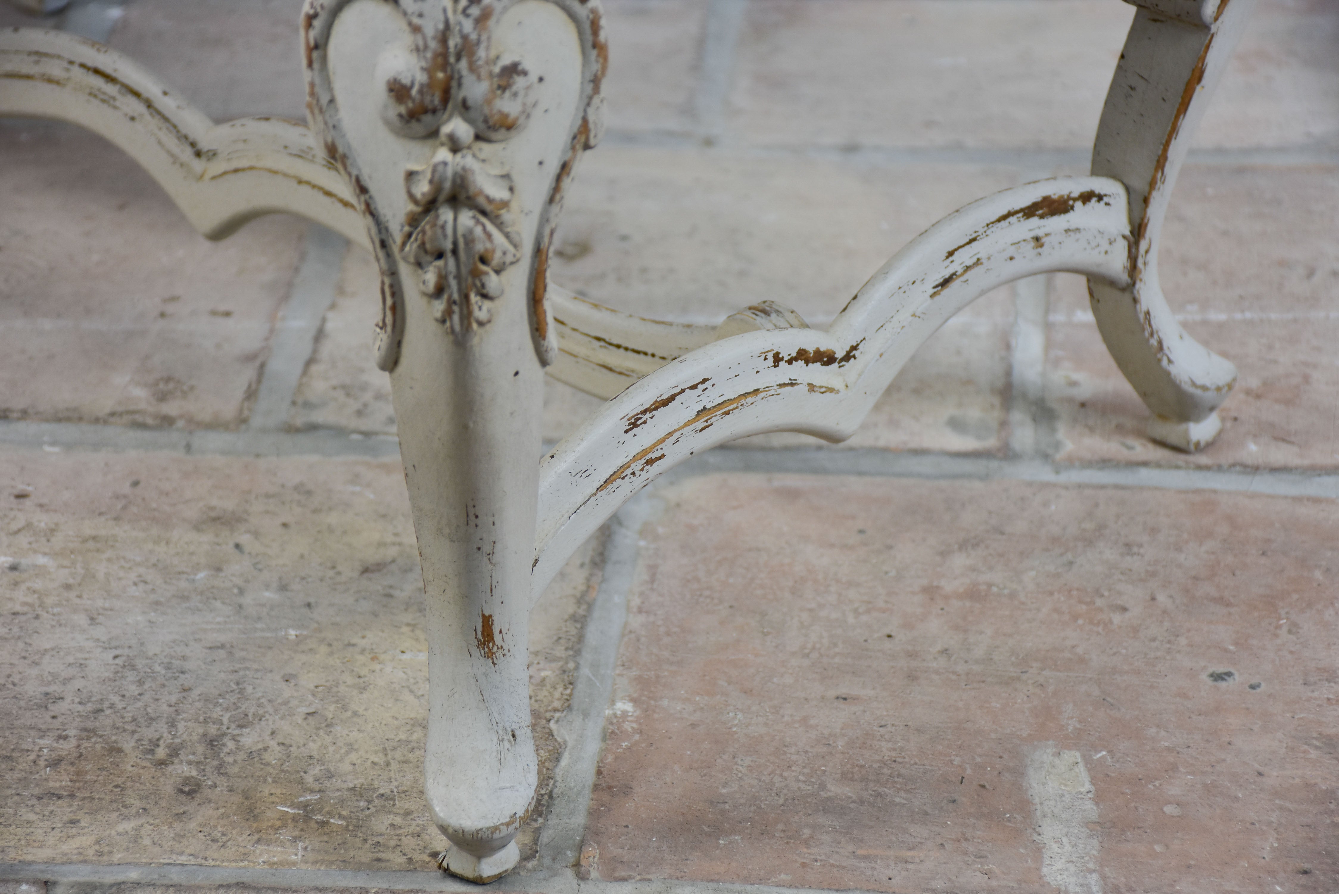 Small marble-top coffee table - Louis XV style